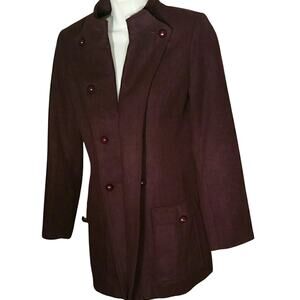 Hush Purple Polyester Wool Jacket. S